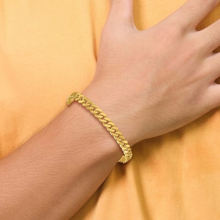 Amazon.com: Cy trendy Men's 24K Gold Plated 6mm Cuban Curb