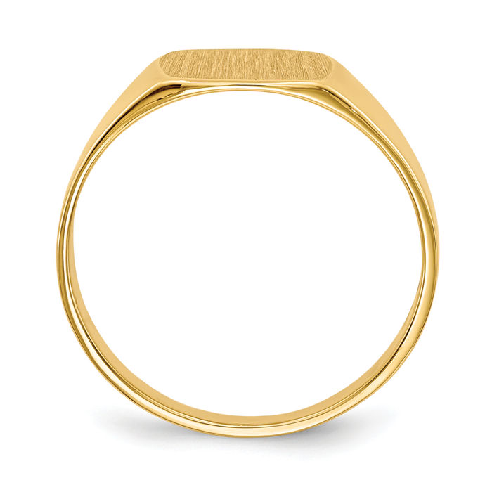 14K Solid Yellow Gold Custom Engraved Signet Ring - Picture 11 of 44