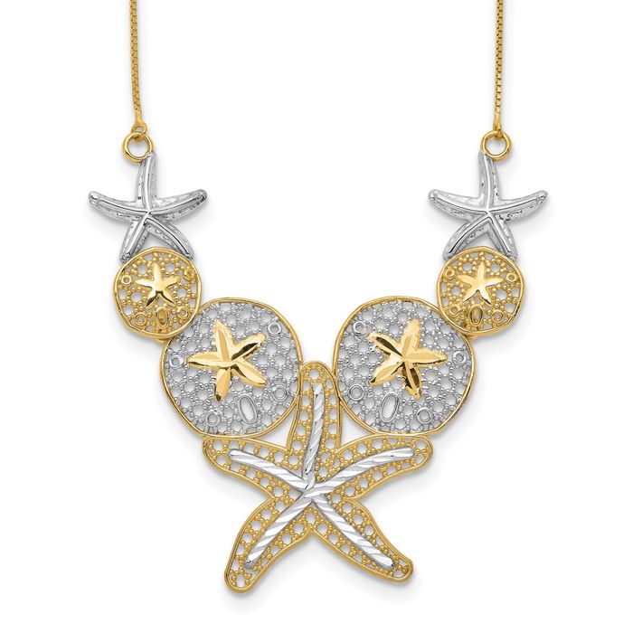 Icecarats Sand Dollar Gold Pendant Gift For Her IceCarats 14K Solid Yellow Gold ...