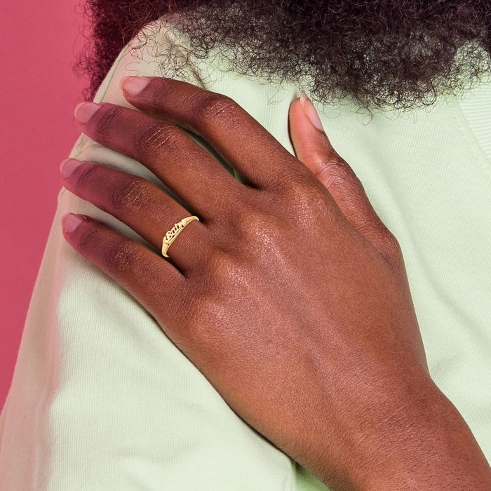 14K Solid Yellow Gold Ring