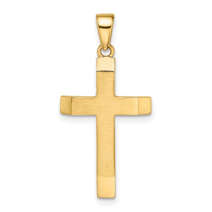 Collana con croce media in oro giallo massiccio 14 carati - Foto 11 di 12