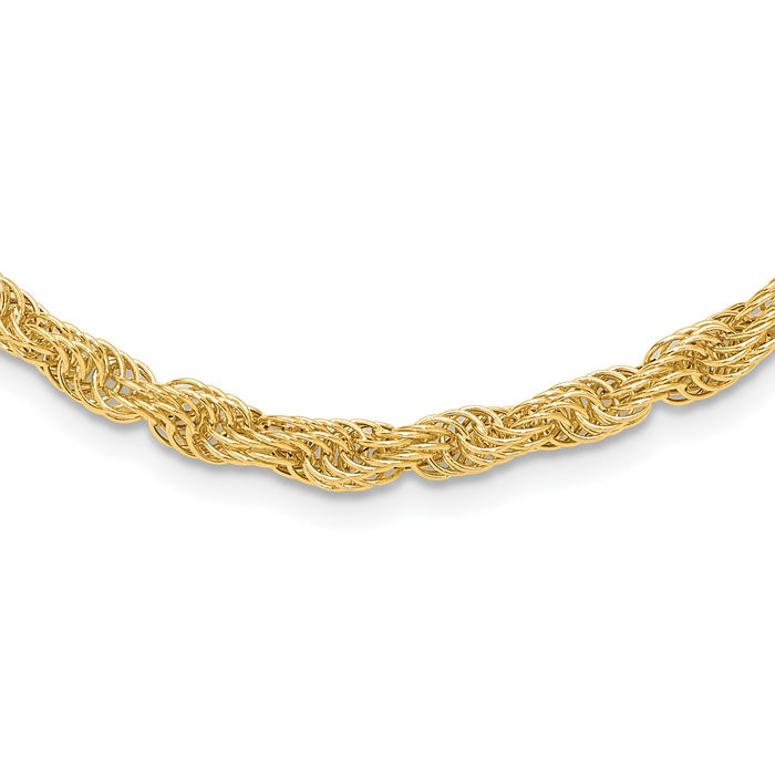 14K Solid Yellow Gold Bold Link Chain Necklace