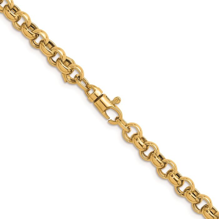 14K Solid Yellow Gold Cable Link Y Drop Lariat Chain Necklace