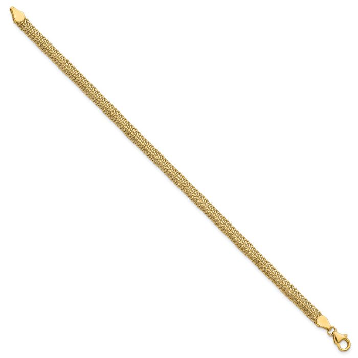 14K Solid Yellow Gold Chain Bracelet