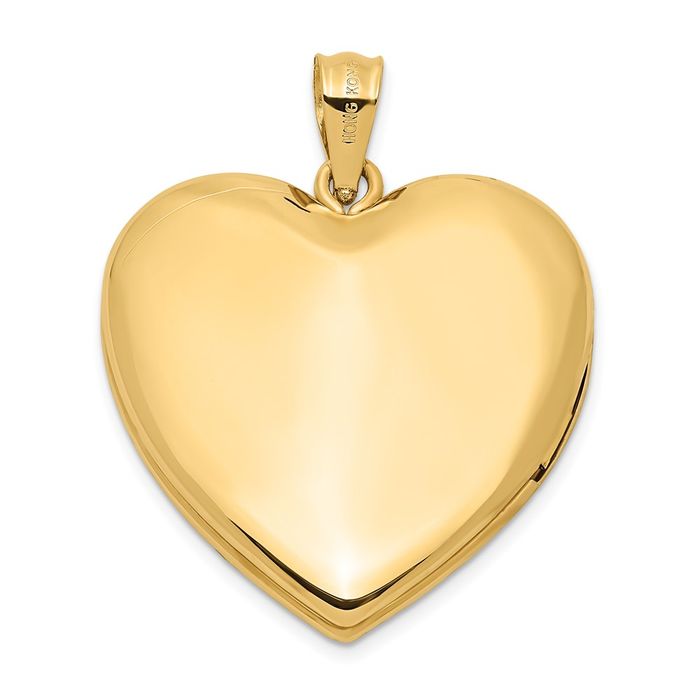 14K Solid Yellow Gold Diamond Star Ash Holder Heart Personalized Photo Locket Cremation Necklace Memorial Charm Urn Pendant