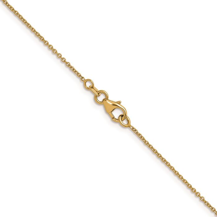 14K Solid Yellow Gold Diamond Stations Necklace Chain