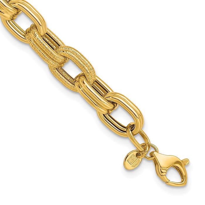 【HYERES LOR】Colombed'Or 14K double chain bracelet Dia HYERES LOR】Colombed'Or 14K double chain bracelet Dia