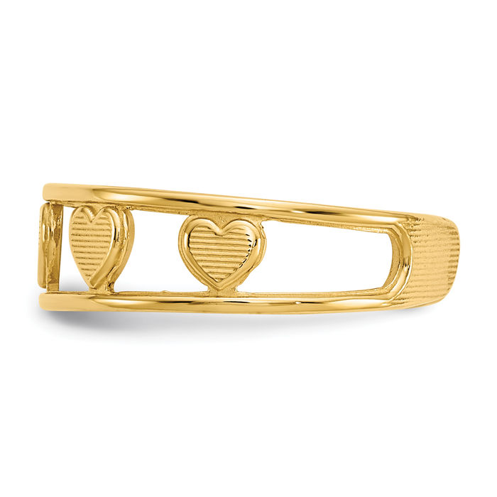 Solid 14k Yellow Gold deals Heart With Adjustable Band