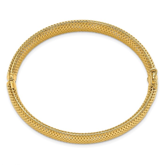 14K Solid Yellow Gold Bangle Bracelet