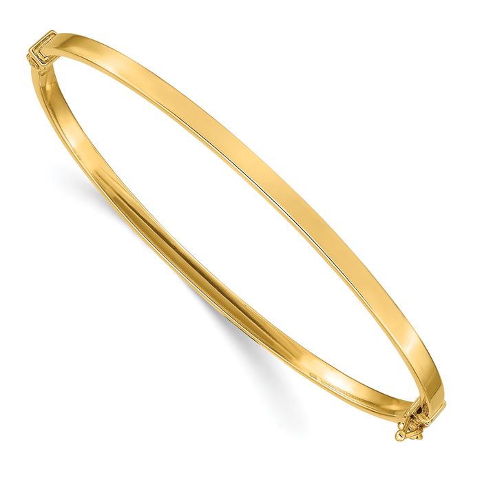 14K Solid Yellow Gold Bangle Bracelet