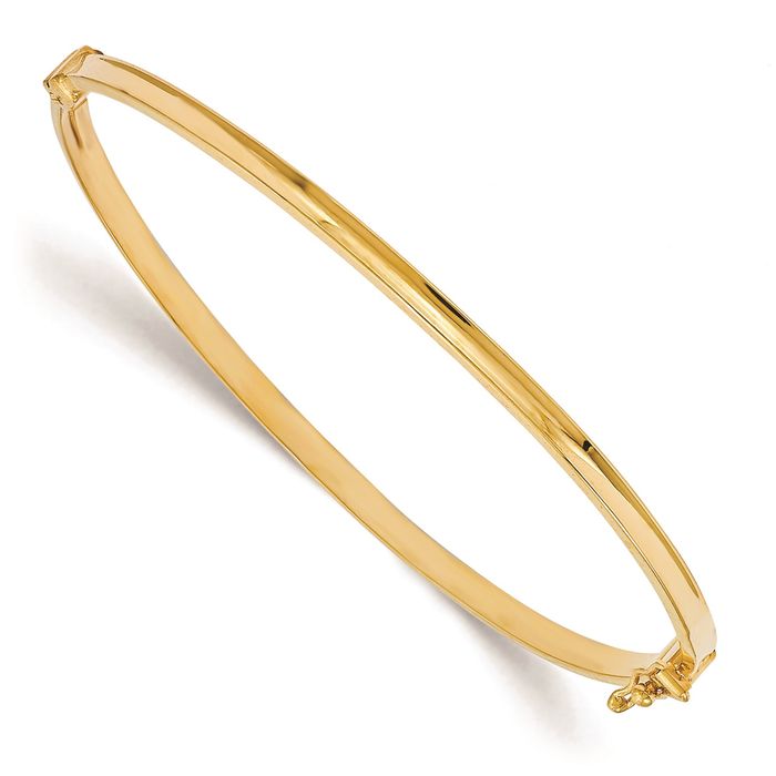 14K Solid Yellow Gold Bangle Bracelet - Picture 8 of 12