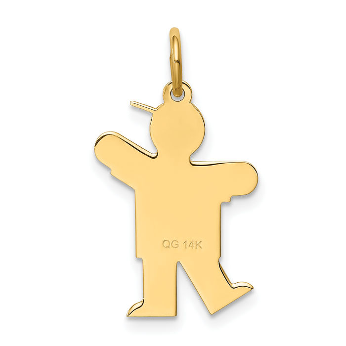 14K Solid Yellow Gold Necklace Chain Pendant Charm