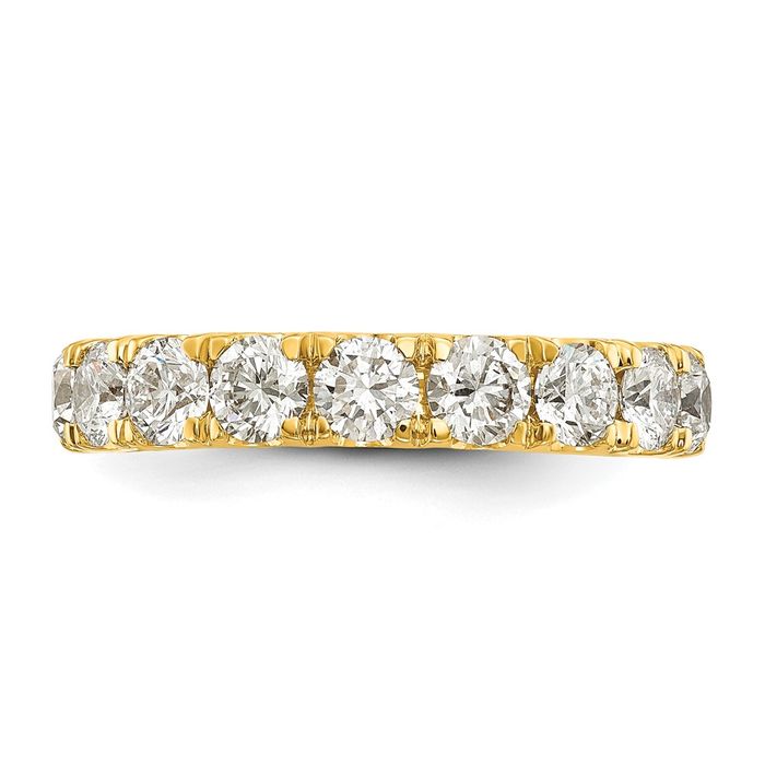 14K Solid Yellow Gold Lab Diamond 1 Anniversary Ring Eternity Wedding Band Bridal Jewelry