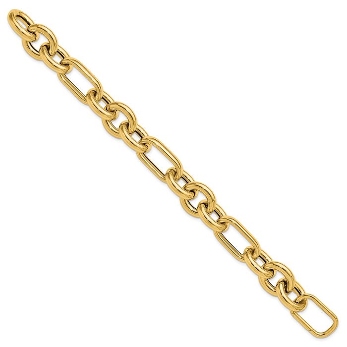 14K Solid Yellow Gold Link Chain Bracelet