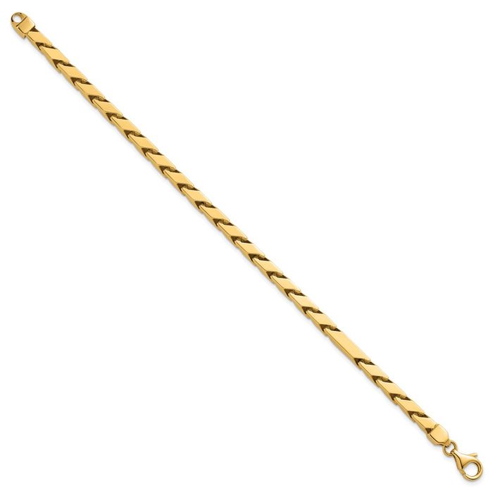 14K Solid Yellow Gold Link Chain Bracelet