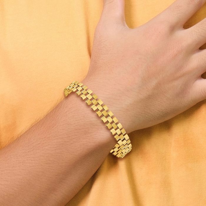 14K Solid Yellow Gold Link Chain Bracelet