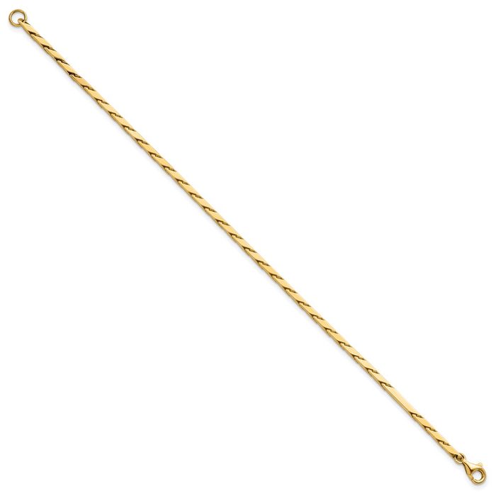 14K Solid Yellow Gold Link Chain Bracelet