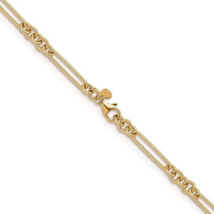 14K Solid Yellow Gold Link Chain Necklace