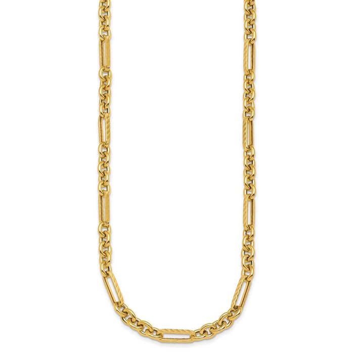 14K Solid Yellow Gold Link Chain Necklace | eBay