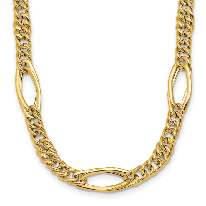 14K Solid Yellow Gold Link Chain Necklace