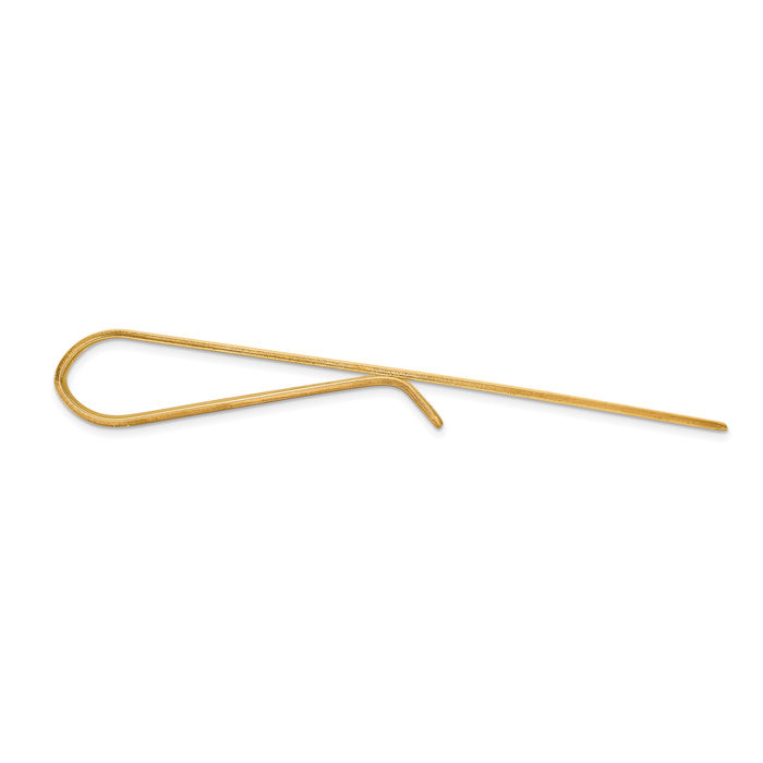 14K Solid Yellow Gold Mens Tie Clip Bar Tac