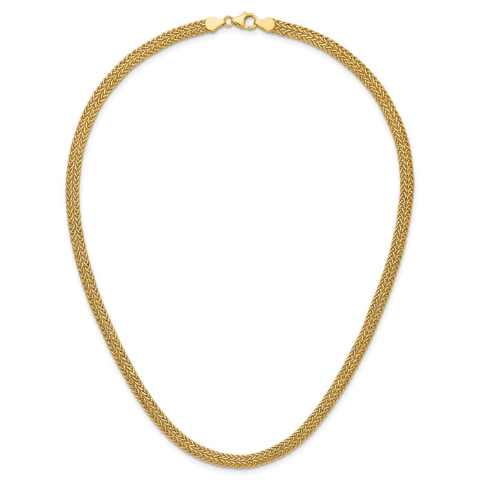 14K Solid Yellow Gold Chain Necklace