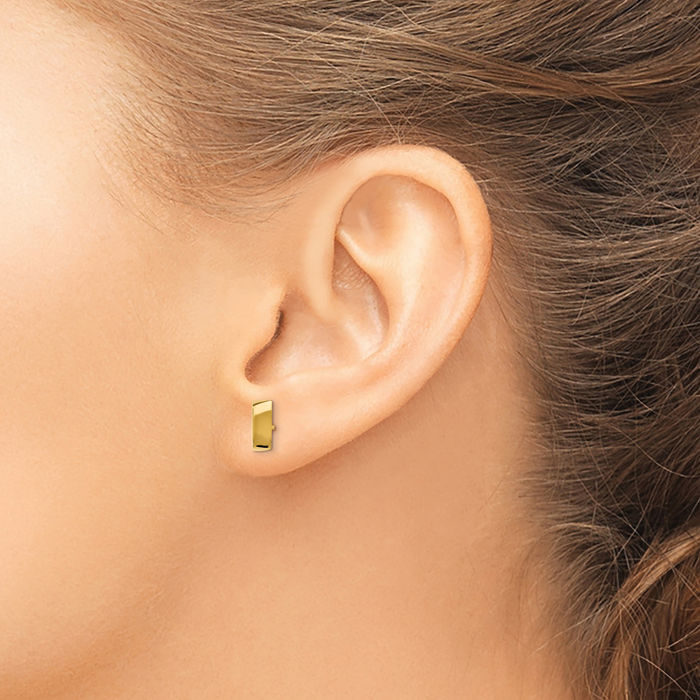 14K Solid Yellow Gold Stud Earrings