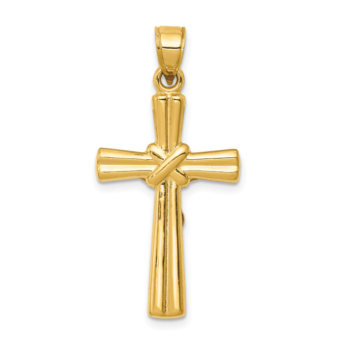 14K Solid Yellow Gold Reversible Lord Jesus Christ Crucifix Latin Mexican Holy Cross Necklace Religious Chain Pendant Charm