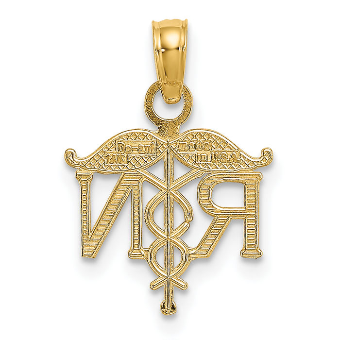 SOLID 14KT GOLD CADUCEUS NURSE shops PENDANT