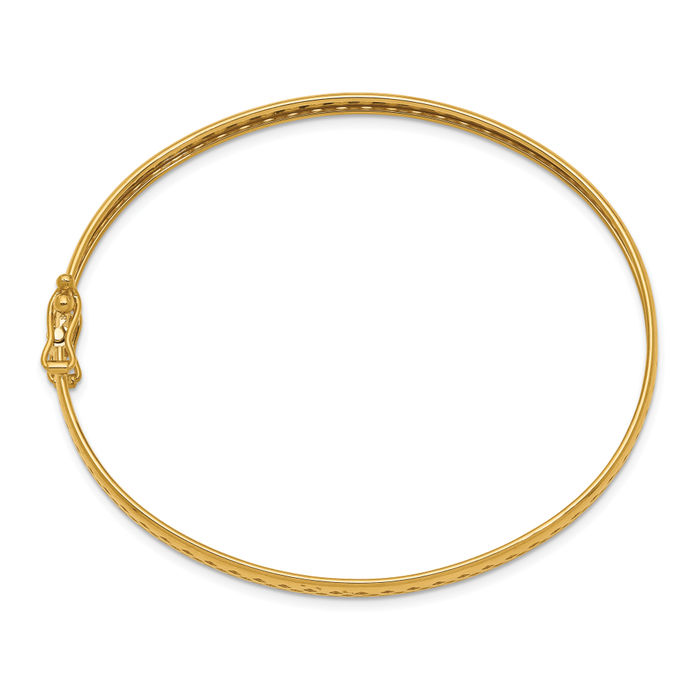 14K Solid Yellow Gold 4.75mm Bangle Bracelet