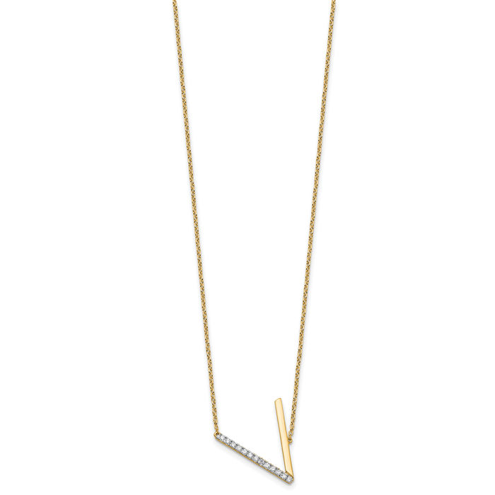 Sideways v necklace discount
