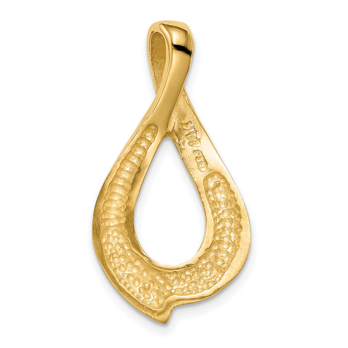 14K Solid Yellow Gold Slide Necklace Chain Pendant Charm