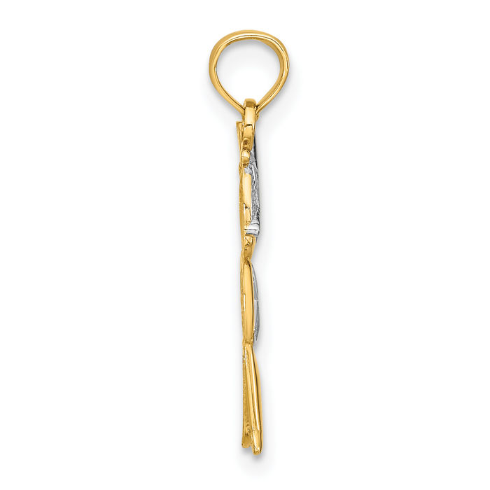 14K Solid Yellow Gold Boy Necklace Chain Pendant Charm