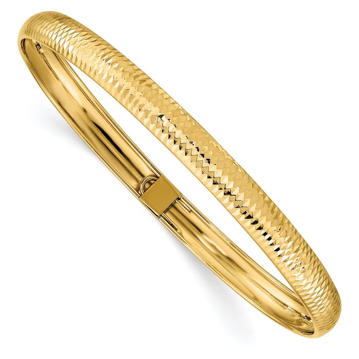 Gold flexible bangle bracelet discount