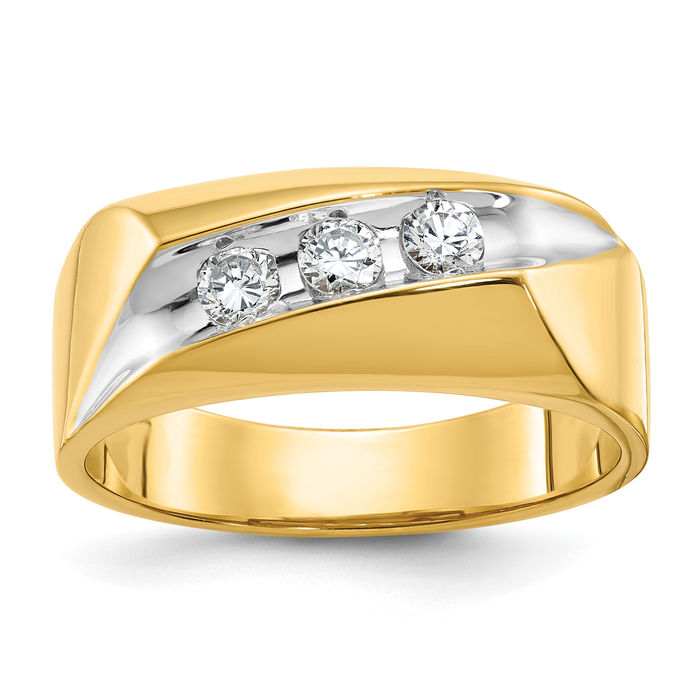 DIAMOND 1/3 ctw, 2 STONE WITH ACCENTS ON BAND. 14k & .925 STERLING outlet SILVER