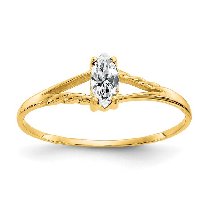 14K Solid Two Tone Gold Topaz Ring - Picture 10 of 36