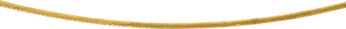 18K Solid Yellow Gold 0.5mm Single Neck Collar Neckwire Chain Cuff Choker Necklace