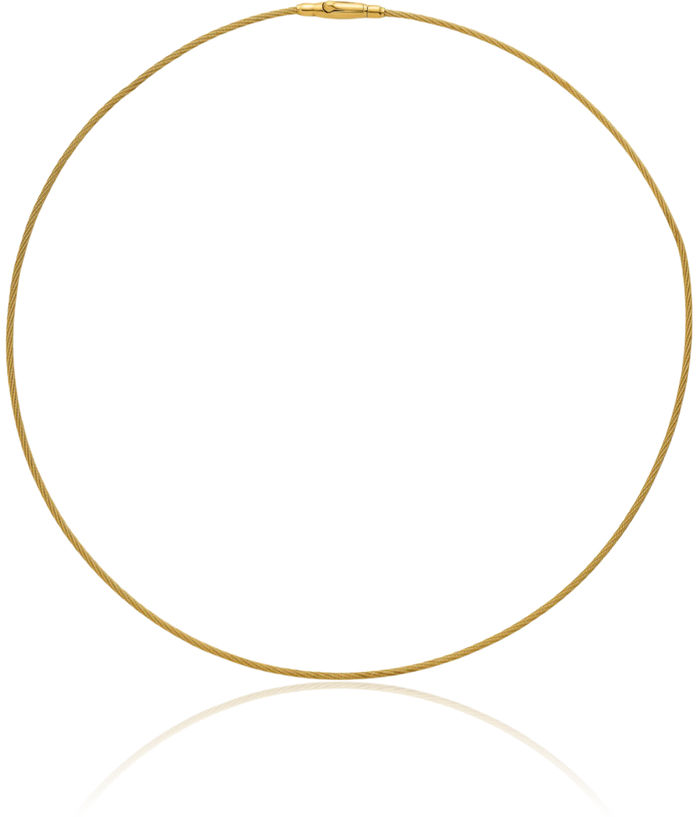 18K Solid Yellow Gold 1.5mm Twisted Cable Necklace Chain