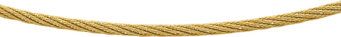 18K Solid Yellow Gold 1.5mm Twisted Cable Necklace Chain