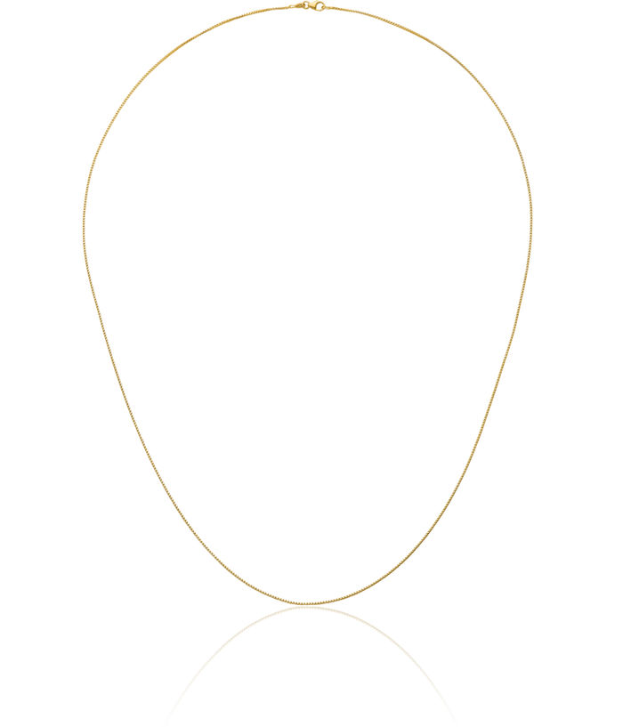 18K Solid Yellow Gold 1mm Franco Link Chain Necklace