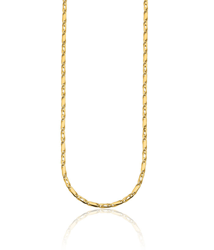 18K Solid Yellow Gold 3.2mm Link Chain Necklace