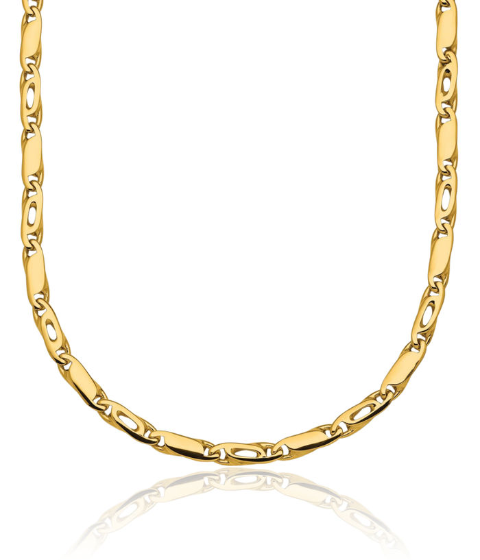 18K Solid Yellow Gold 3.2mm Link Chain Necklace