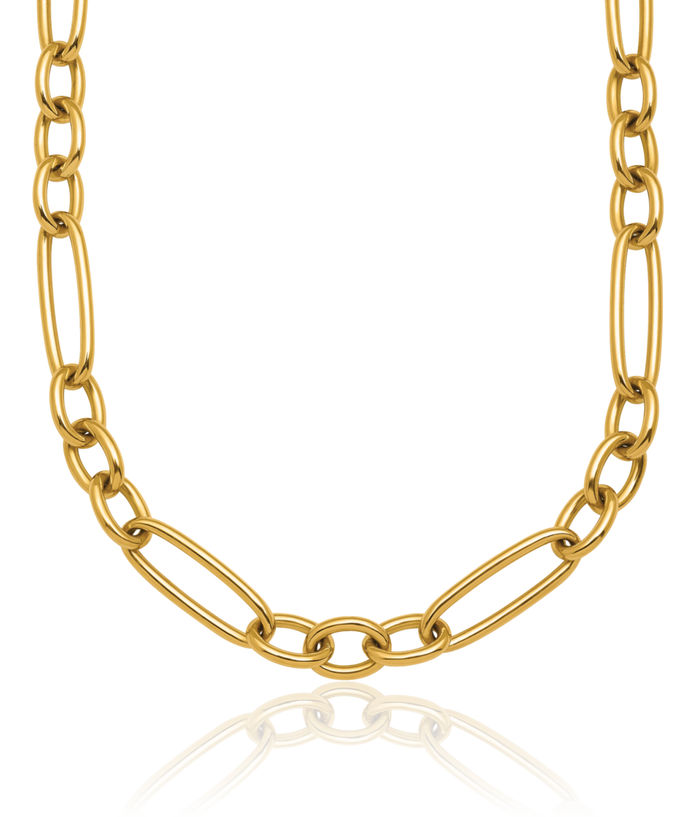 18K Solid Yellow Gold 6.4mm Link Necklace Chain