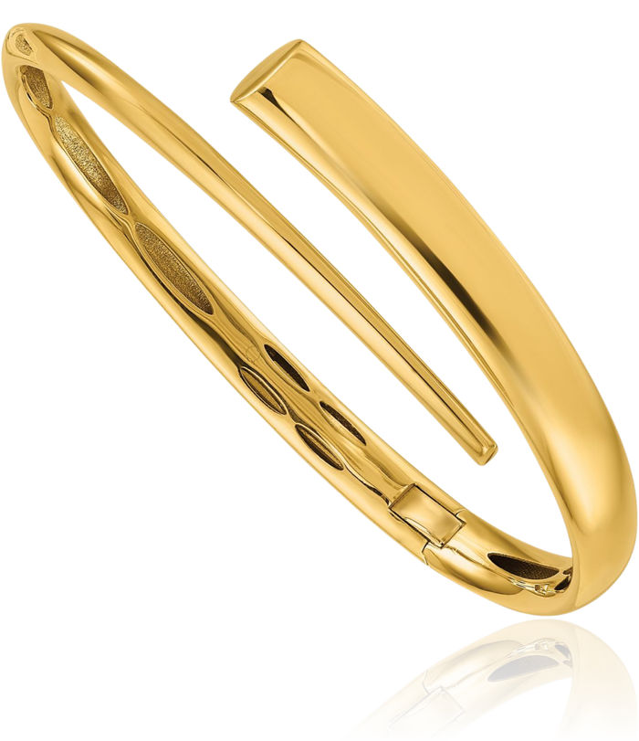 18K Solid Yellow Gold Cuff Bracelet