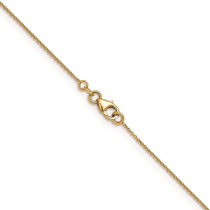 18K Solid Two Tone Gold Lab Diamond Stations Chain Necklace - Picture 10 of 22