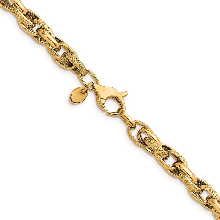 18K Solid Yellow Gold 6.3mm Necklace Chain