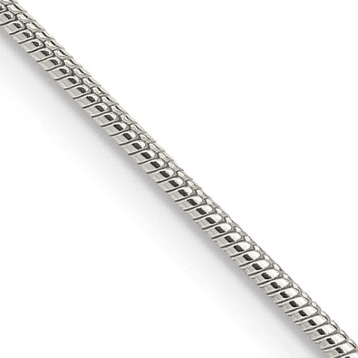 925 Sterling Silver 1.25mm Cubetto Omega Snake Chain Herringbone Necklace