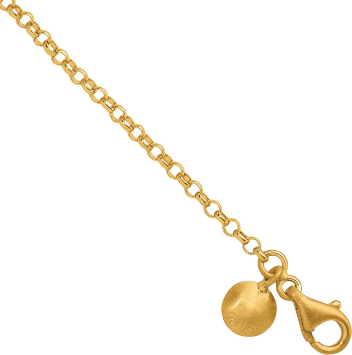 22k Solid Yellow Gold 2.1mm Cable Rolo Link Chain Belcher Necklace