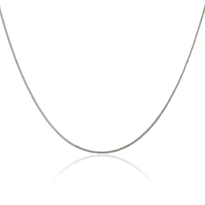 925 Sterling Silver 0.8mm Curb Link Chain Necklace