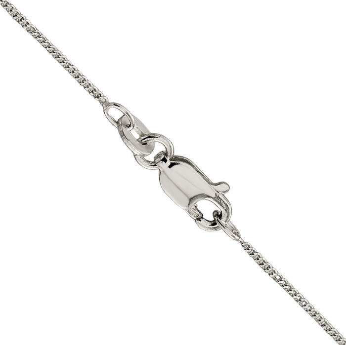 925 Sterling Silver 0.8mm Curb Link Chain Necklace